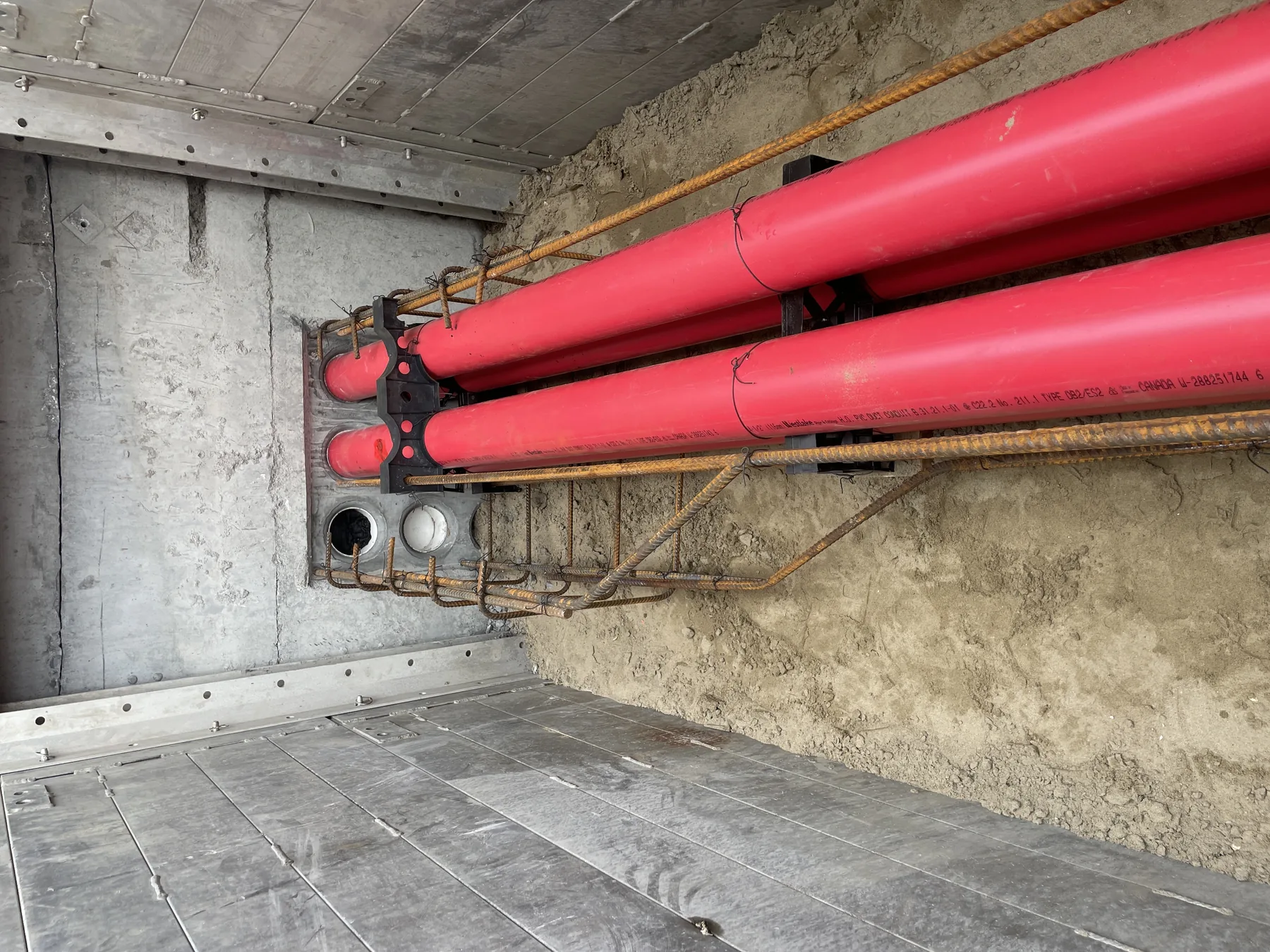 Pont Jacques-Cartier — Entrée des conduits dans la chambre